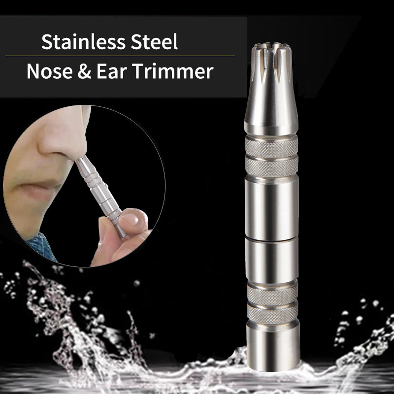 Novi prijenosni trimer za ručno uklanjanje dlačica u nosu od nehrđajućeg čelika Brijač za brijanje Rotirajući brijač za uši i nos