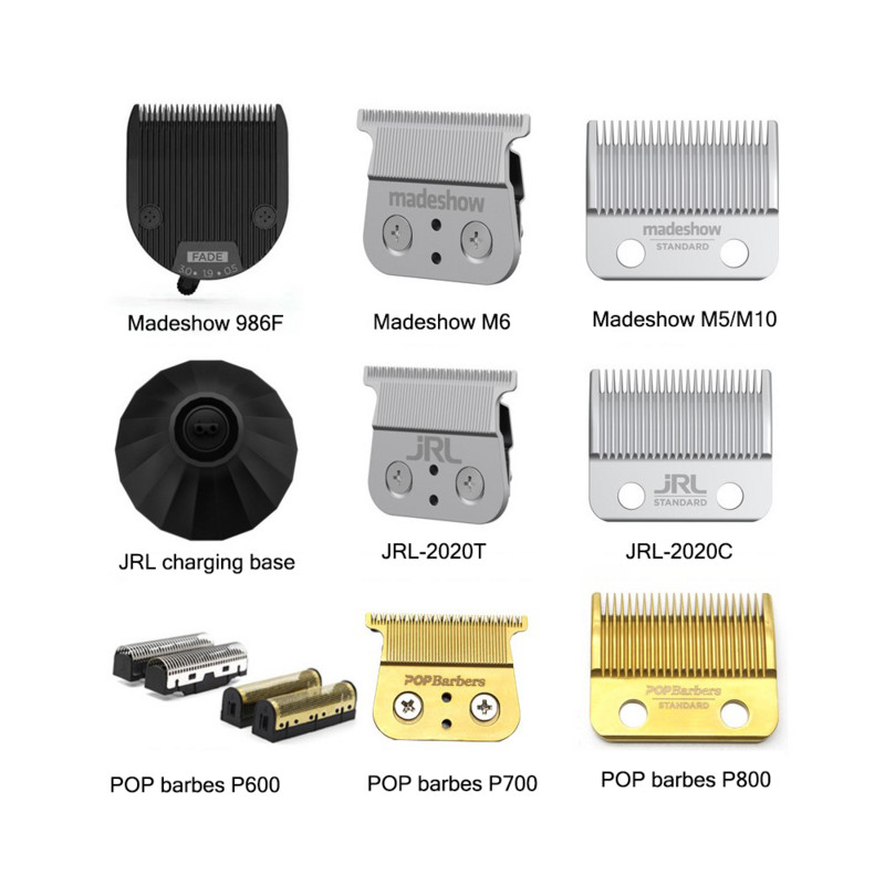 Profesionalni trimer za kosu M5/M6/M5F Originalna glava rezača, Push White Carved Trimming Podesiva 0 Glava rezača Tanka glava rezača
