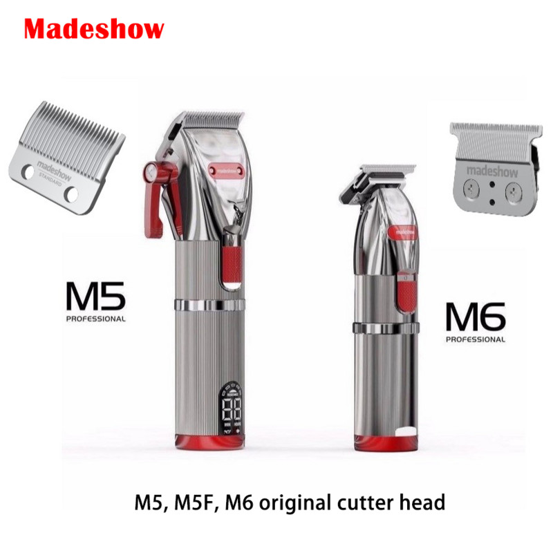 Profesionalni trimer za kosu M5/M6/M5F Originalna glava rezača, Push White Carved Trimming Podesiva 0 Glava rezača Tanka glava rezača