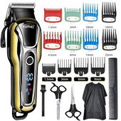 Kemei novi aparat za šišanje, profesionalni aparat za šišanje, muški aparat za šišanje, električni trimer, aparat za šišanje s LCD zaslonom