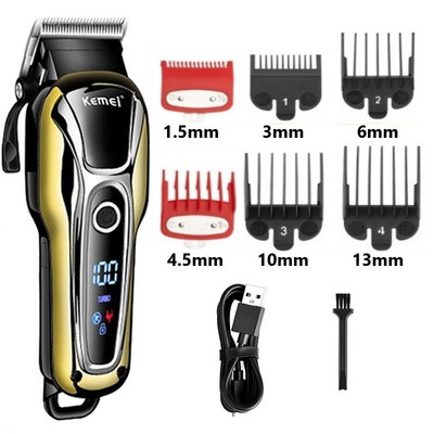 Kemei novi aparat za šišanje, profesionalni aparat za šišanje, muški aparat za šišanje, električni trimer, aparat za šišanje s LCD zaslonom
