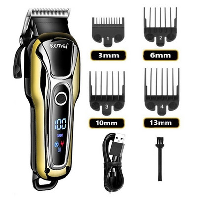 Kemei novi aparat za šišanje, profesionalni aparat za šišanje, muški aparat za šišanje, električni trimer, aparat za šišanje s LCD zaslonom