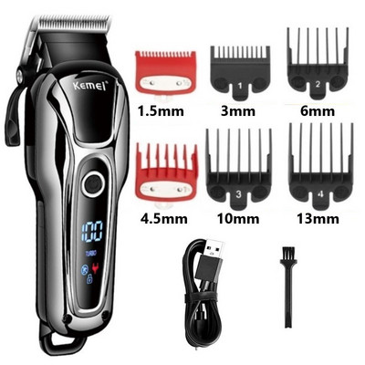 Kemei novi aparat za šišanje, profesionalni aparat za šišanje, muški aparat za šišanje, električni trimer, aparat za šišanje s LCD zaslonom
