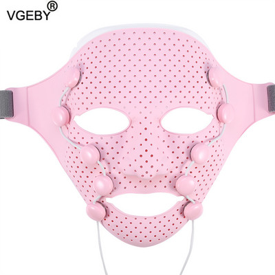 EMS Vibration Face Mask Pretgrumbu Magnēt Masāža Sejas SPA Pinnes grumbu noņemšanas Terapija Zoda Vaigu Lift Up Slim skaistumkopšanas salons