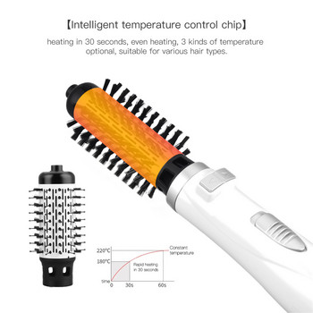 2 σε 1 Πολυλειτουργικό πιστολάκι μαλλιών Comb Hot Air Styler Hair Curler Straightening Curling Iron βούρτσα styling