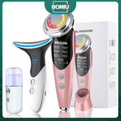7in1RF&EMS masažer za lice 2+1 set Lifting Beauty LED boje kože lica Led masažer za lice i vrat Photon Therapy Wrinkle Removal