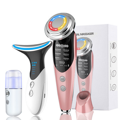 7in1RF&EMS masažer za lice 2+1 set Lifting Beauty LED boje kože lica Led masažer za lice i vrat Photon Therapy Wrinkle Removal