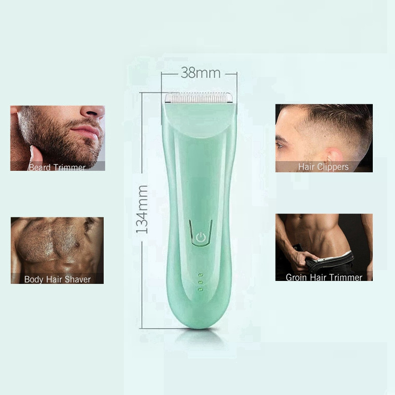 Perivi trimer za prepone i tijelo za muškarce i žene Električni trimer za lice, bradu, punjivi aparat za brijanje i njegovanje tijela