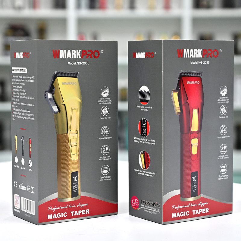 WMARK bežični aparat za šišanje NG-2036 s 2 brzine rezanja, električni trimer za kosu s konusnom oštricom i LCD zaslonom