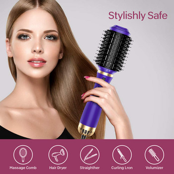 Στεγνωτήρας μαλλιών One Step Mini Hot Air Brush Styler & Volumizer Hair Straightener Roller Comb Roller Electric Ion Blow Dryer Brush