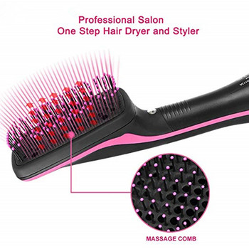 Сешоар с отрицателни йони с една стъпка Обем на издухване Антистатична преса за коса Четка Маша за коса Професионални инструменти за коса Жени