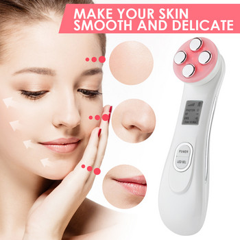 5 Colors RF EMS Beauty Device Microcurrent Light Therapy IPL Skin Rejuvenation Face Lift Facial Massager