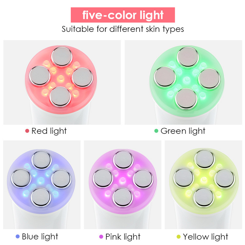 5 boja RF EMS uređaj za uljepšavanje Mikrostrujna radiofrekventna svjetlosna terapija IPL masažer za pomlađivanje kože za podizanje lica