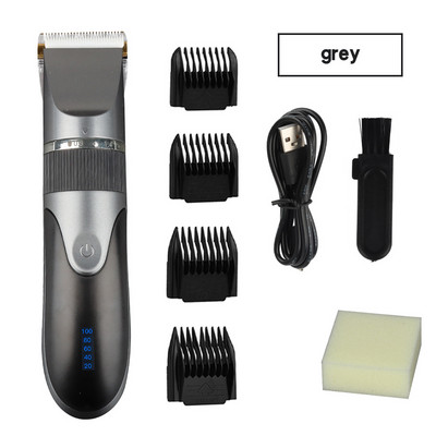 Profesionali plaukų kirpimo mašinėlė vyrams permatoma plaukų kirpimo mašinėlė LED elektrinė barzdos kirpimo mašinėlė, įkraunama USB plaukų kirpimo mašinų rinkinys