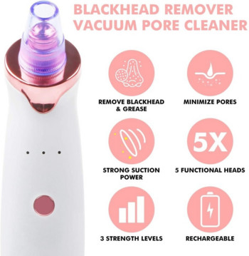 Electric Remover Pore Vacuum USB Επαναφορτιζόμενη ηλεκτρική σκούπα Blackhead Extractor Pore Skin Remover Beauty Tools