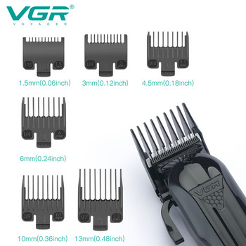 Машинка за подстригване VGR Електрическа машинка за подстригване Професионална машинка за подстригване Безжичен тример за мъже Цифров дисплей V-282