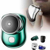 Kišeninio dydžio nešiojamas plaunamas mini elektrinis skustuvas Type-c Greitai įkraunamas kišeninis skustuvo folijos skustuvai plaukų kirpimo mašinėlė vyrams, moterims