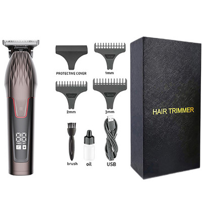 0 MM erős professzionális hajvágó RPO férfi pengéjű elektromos vágó újratölthető fodrász hajvágó szakállvágó borotvagép