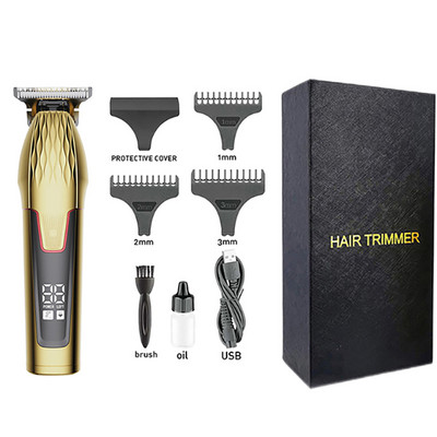 0 MM erős professzionális hajvágó RPO férfi pengéjű elektromos vágó újratölthető fodrász hajvágó szakállvágó borotvagép