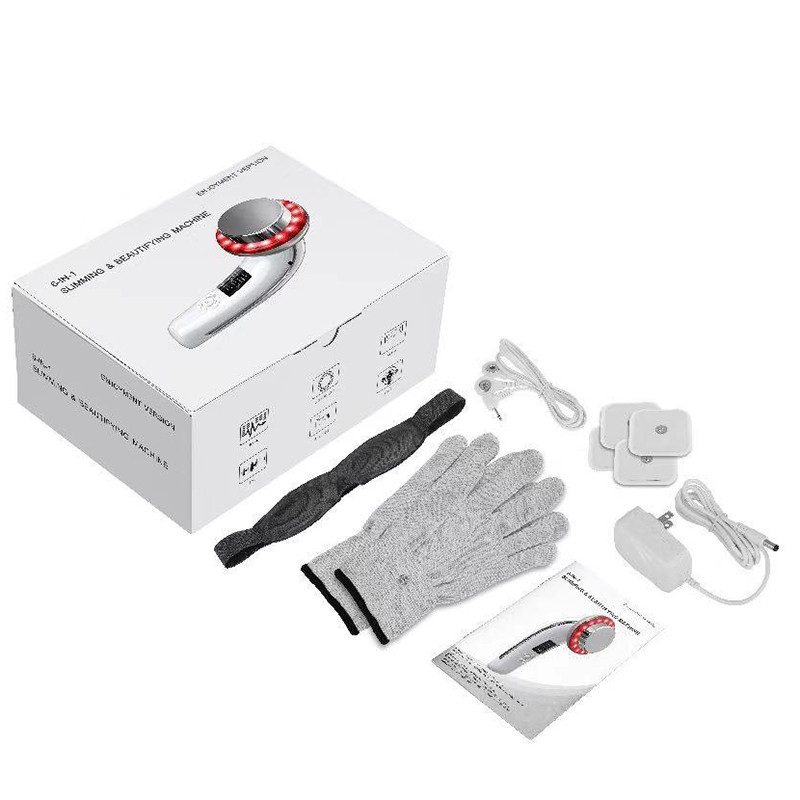 Mașină de modelare a corpului 6 în 1 EMS Masaj de slăbit pentru dispozitiv de îndepărtare a grăsimilor din stomac Dispozitiv de îngrijire a pielii cu lumină roșie albastră pentru brațul feței