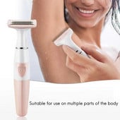 Elektromos női borotva borotva arc test láb kar hát bikini trimmer Lnap mosható AA elem típusú szőrtelenítő borotvagép