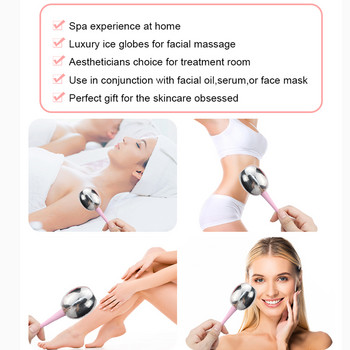 Facial Ice Globes Ανοξείδωτο ατσάλι Cooling Cryo Facial Spa Globes For Anti-aging Face Eye Massager Skin Care Tool for Beauty Care