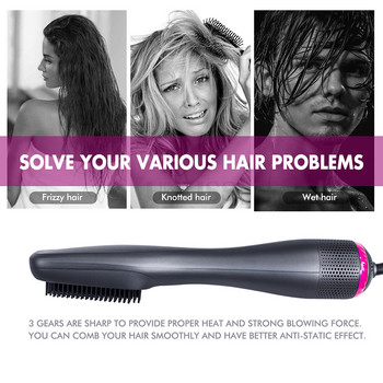 1000W One Step Multifunction Αρνητική βούρτσα ζεστού αέρα Styler Hair Straightener Comb Οικιακό πιστολάκι μαλλιών Ηλεκτρικό πιστολάκι