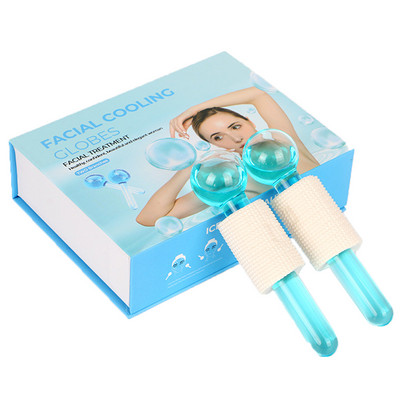Glob de gheață pentru răcire facială, 2 bucăți, pentru roșeață, calmant, ameliorarea sinusurilor, ameliorarea durerilor de cap, instrument de îngrijire a pielii, masaj pentru ochi