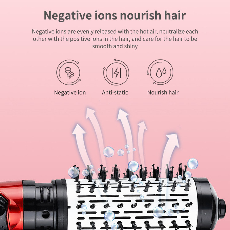 DARSONVAL 3 v 1 kefa na fén s automatickou rotačnou teplovzdušnou kefou, elektrickým hrebeňom, multifunkčnou aniónovou kefou na kulmy vlasov