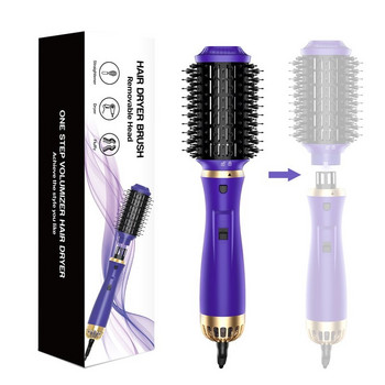 Hot Air Brush One Step Hair Dryer And Volumizer - Salon Multi-function Hair Dryer Styler Comb Hot Air Paddle Styling Brush