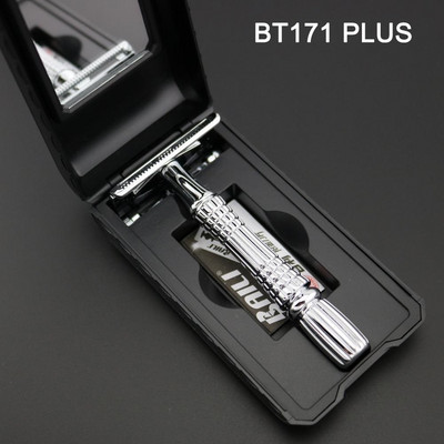 BAILI sidabrinis arba auksinis skustuvas veidui, dviejų ašmenų vyriškas apsauginis skustuvas, cinko lydinio skustuvas Komplekte su 1 dėžute RINKINYS / DALYS NAUJA