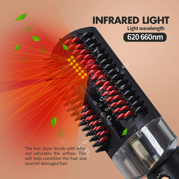 Στεγνωτήρας μαλλιών Hot Air Brush Styler Infrared Spray Tank Water Capacity One-step &Hair-Drier and Volumizer Styler Electric