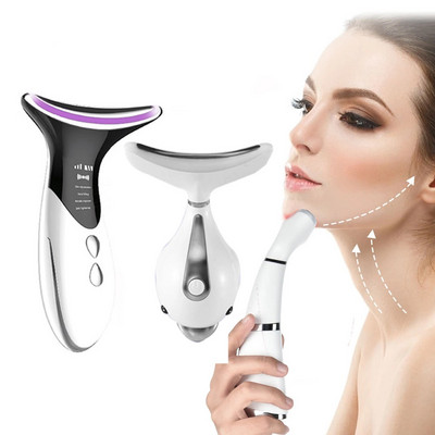EMS Neck Anti-Wrinkle Face Lifting Beauty Prietaisai LED fotonų terapija Odą stangrina veido masažuokliai Dvigubo smakro šalinimo įrankiai