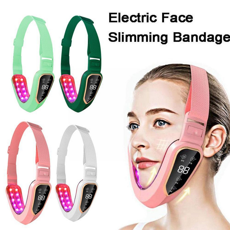 1db Arcmasszírozó LED fotonterápiás arc karcsúsító arc arc arc dupla vibrációs eszközök lift arc V-alakú lift L7U5