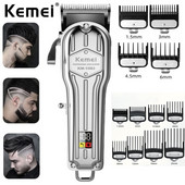 Kemei Professional Fade Hair Clipper Super Taper elektrinė kirpimo mašinėlė plaukų kirpimo mašina Barber 0,1-3mm KM-1976 1977 1983 1984 m.