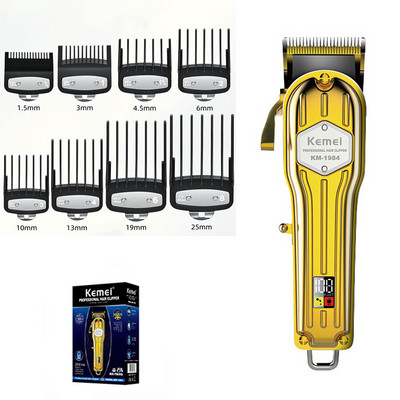 Kemei Professional Fade Hair Clipper Super Taper elektrinė kirpimo mašinėlė plaukų kirpimo mašina Barber 0,1-3mm KM-1976 1977 1983 1984 m.