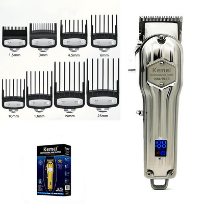 Kemei Professional Fade Hair Clipper Super Taper elektrinė kirpimo mašinėlė plaukų kirpimo mašina Barber 0,1-3mm KM-1976 1977 1983 1984 m.