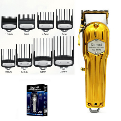Kemei Professional Fade Hair Clipper Super Taper elektrinė kirpimo mašinėlė plaukų kirpimo mašina Barber 0,1-3mm KM-1976 1977 1983 1984 m.