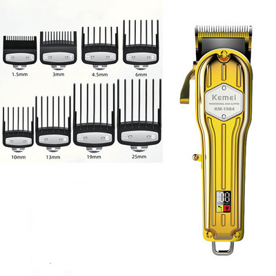 Kemei Professional Fade Hair Clipper Super Taper elektrinė kirpimo mašinėlė plaukų kirpimo mašina Barber 0,1-3mm KM-1976 1977 1983 1984 m.
