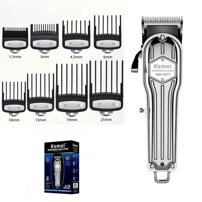 Kemei Professional Fade Hair Clipper Super Taper elektrinė kirpimo mašinėlė plaukų kirpimo mašina Barber 0,1-3mm KM-1976 1977 1983 1984 m.