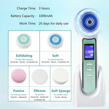 Electric Face Cleaners Face Cleansing Brush Pore Ceaner Spin Brush & Blackhead Remover Vacuum Face Spa Massager for Skin Care