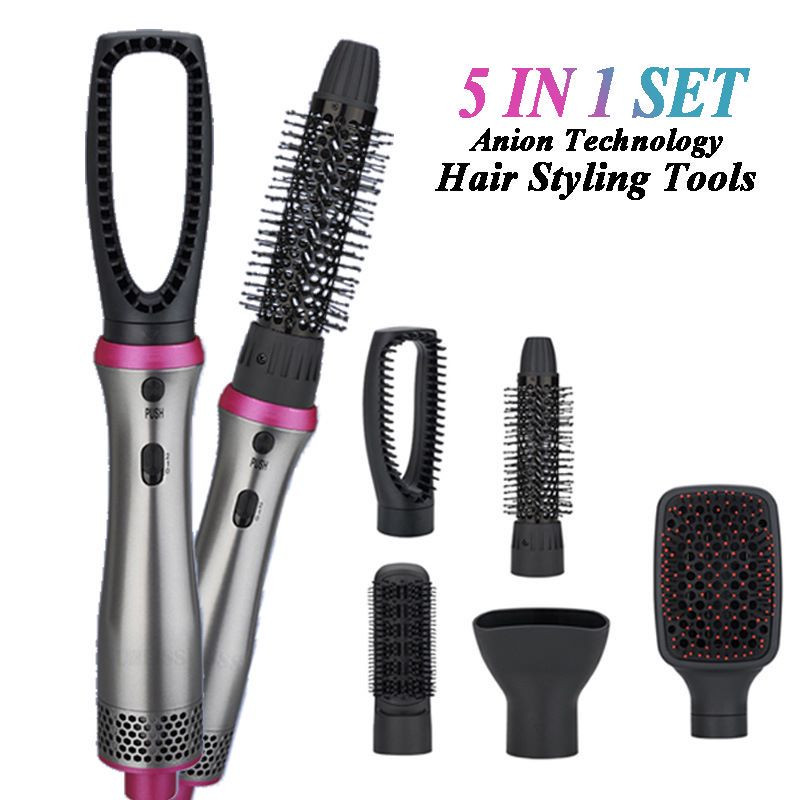 Professional 5 in 1 Hair Dryer Brush Dryer and Straightening Brush Electric Hair Styling Tool Automatic Hair Curler Dropshipping