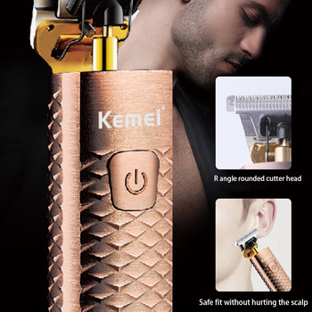 Kemei 1936 Metal Shell Beard Hair Clipper for Men Επαναφορτιζόμενη ηλεκτρική κουρευτική μηχανή μαλλιών Barber Μπαταρία λιθίου