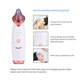 Facial Remover Electric Acne Cleaner Blackhead Black Point Vacuum Cleaner Tool Pore Cleaner Μηχάνημα καθαρισμού προσώπου