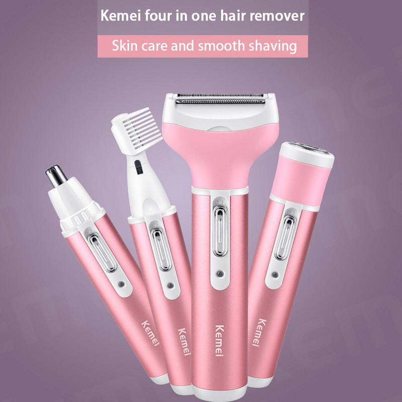 4 u 1 Kemei ženski epilator ženski trimer za obrve ženski brijač za uklanjanje dlačica aparat za brijanje depilador za lice bikini depilator