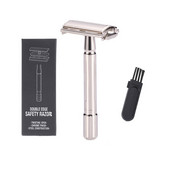 Ξυριστική μηχανή ανδρών Εργαλεία κουρείου Ρυθμιζόμενη ξυριστική μηχανή ασφαλείας Ξυράφι διπλής άκρης από ανοξείδωτο χάλυβα Κλασική ανδρική ξυριστική μηχανή αποτρίχωσης