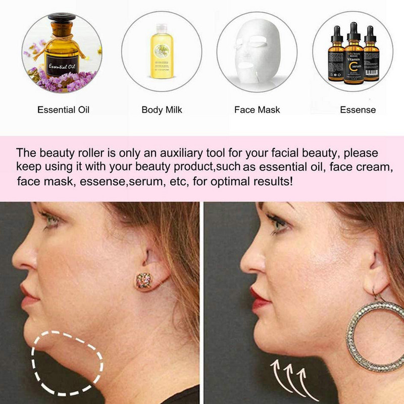 Elektromos Jade Roller Vibrációs Arcmasszírozó Természetes Rózsakvarc Arcmasszázs Beauty Bar Bőrápoló Face Lift Bőrfeszesítő