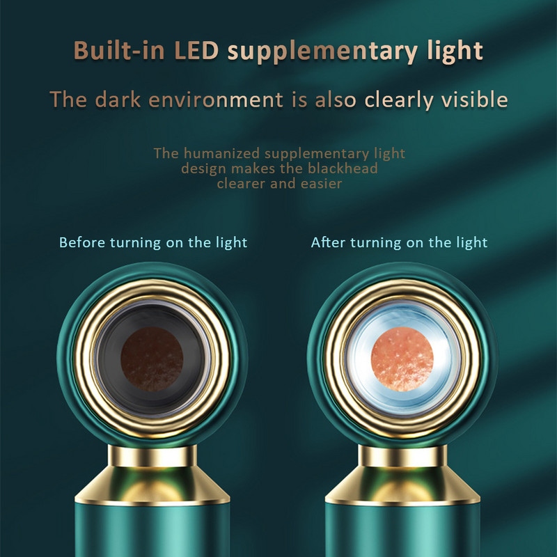 Aspirator pentru pori pentru puncte negre 2021 Dispozitiv de curățare pentru pori faciali îmbunătățit pentru acnee, comedonă, extractor pentru punctele negre, kit de îndepărtare a punctelor negre