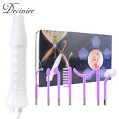 Baghetă cu electrod de înaltă frecvență 7 în 1 Tub de sticlă pentru electroterapie Dispozitiv de înfrumusețare Dispozitiv de îndepărtare a acneei Față Păr Corp Îngrijirea pielii Strângerea pielii