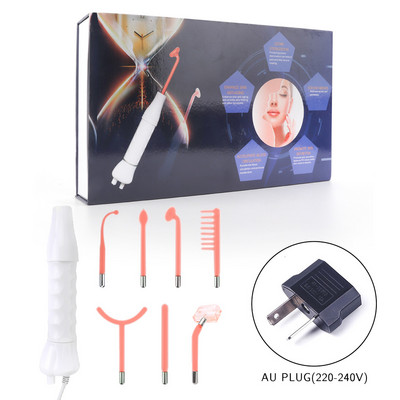 Baghetă cu electrod de înaltă frecvență 7 în 1 Tub de sticlă pentru electroterapie Dispozitiv de înfrumusețare Dispozitiv de îndepărtare a acneei Față Păr Corp Îngrijirea pielii Strângerea pielii